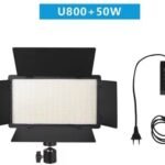 PRO LED U800 LED Bulb, Dimmable Light with Tripod, Remote Control for Video Recording, Tri-Color (White - Yellow - Mix) 50W