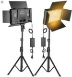 ⁦PRO LED U800 LED Bulb, Dimmable Light with Tripod, Remote Control for Video Recording, Tri-Color (White - Yellow - Mix) 50W⁩ - الصورة ⁦2⁩