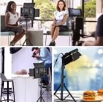 ⁦PRO LED U800 LED Bulb, Dimmable Light with Tripod, Remote Control for Video Recording, Tri-Color (White - Yellow - Mix) 50W⁩ - الصورة ⁦3⁩