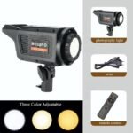 ⁦BEDIRO BD-T1001 / BD-400S Bi-Color LED Video Light (2700K-6500K) w/Dimming, Remote, & Universal Mount for Photography/Filming⁩ - الصورة ⁦2⁩