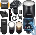 GODOX V100 C GODOX Flash for Canon –Touchscreen Control 100W TTL Camera Flash 【GODOX V1 for Canon】 Upgraded 70 Full Power Consecutive Flashes Camera Flash for Canon 5D Mark IV/Canon RP/Canon M50/etc