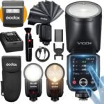 GODOX V100 C GODOX Flash for Canon –Touchscreen Control 100W TTL Camera Flash 【GODOX V1 for Canon】 Upgraded 70 Full Power Consecutive Flashes Camera Flash for Canon 5D Mark IV/Canon RP/Canon M50/etc
