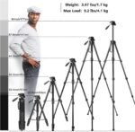 ⁦حامل ثلاثي القوائم احترافي للكاميرا من جيماري KP-2264 - أسود⁩ - الصورة ⁦4⁩