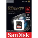 SanDisk Extreme PRO 64GB UHS-I U3 SDXC 200MB/s 4K UHD Video Memory Card SDSDXXU