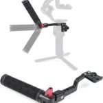 Gimbal Adjustable Handle Grip Extension Bracket for DJI Ronin S/SC/RSC2 with Cold Shoe Mount 1/4 3/8 Threaded Holes,Stabilizer Extension Handgrip for Video Light, Microphone, Monitor