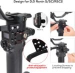 ⁦Gimbal Adjustable Handle Grip Extension Bracket for DJI Ronin S/SC/RSC2 with Cold Shoe Mount 1/4 3/8 Threaded Holes,Stabilizer Extension Handgrip for Video Light, Microphone, Monitor⁩ - الصورة ⁦3⁩
