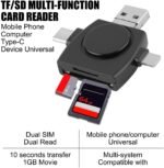 USB OTG Micro SD/SD Card Reader USB-C Micro Adapter for Phone Android Tablet (Black) - Image 2