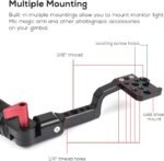⁦Gimbal Adjustable Handle Grip Extension Bracket for DJI Ronin S/SC/RSC2 with Cold Shoe Mount 1/4 3/8 Threaded Holes,Stabilizer Extension Handgrip for Video Light, Microphone, Monitor⁩ - الصورة ⁦8⁩