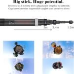 ⁦3m Selfie Stick 9.8ft Carbon Fiber Extended Invisible Selfie Stick for Insta360 X4 Insta 360 ONE X3 ONE X2,ONE R,ONE RS, ONE X, ONE, GO 2, of Action Camera Accessories (Grey)+3Insta360 X4 360° 8K Camera⁩ - الصورة ⁦9⁩