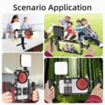 ⁦BAFANG BFT-05A Universal Phone Video Rig with Dual Handles – Smartphone Cage Stabilizer for Video Recording⁩ - الصورة ⁦4⁩