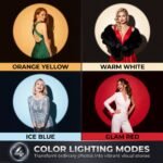⁦Genpro DT25 25W LED light with Professional Lighting Shapes (Gobos)⁩ - الصورة ⁦3⁩